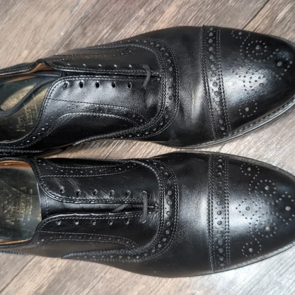 Allen Edmonds Byron Black Leather Oxfords Lace Up Shoe US Men's Size 13.